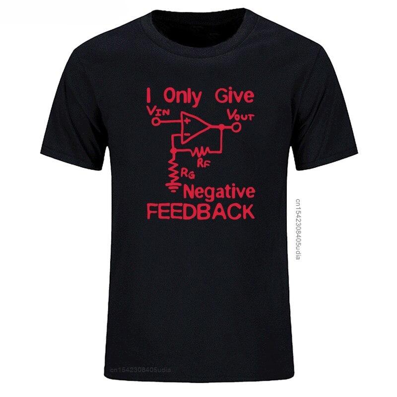 New Funny Cotton Oversized T Shirt Men Cotton Print Tee I Give Negative Feedback Computer Engineer T-Shirt New Fashion