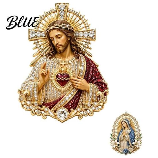 Devotionaler Christlicher Anstecker Heiliges Herz Jesu Brosche Konfirmationssouvenir Glaubensaccessoire mit Emaille-Anstecknadel Katholisches Revers Inspirierendes Geschenk