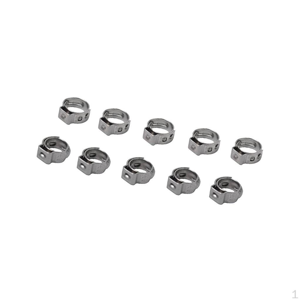 10PCS Stainless Steel Adjustable Clamps 7.0mm-8.7mm