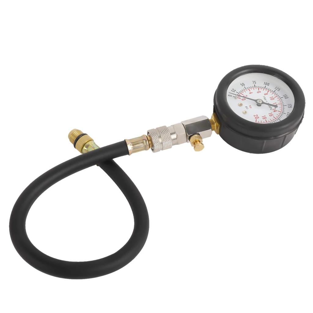 Compression Tester Kit Engine Cylinder Compression Tester 0-300 PSI Gauge M10 M12 M14 M18 Adapters Tool Set Motorcycle ATV Truck