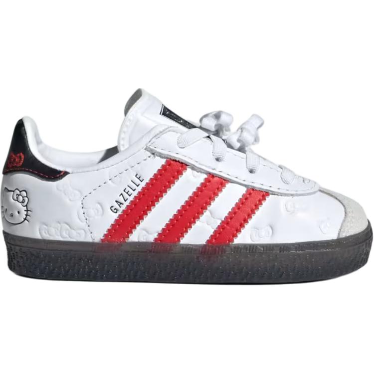 Hello Kitty x adidas Gazelle Komfortlukking EL I 50-årsjubileum Babysneakers Hvit Skyhvit Rød IH9956