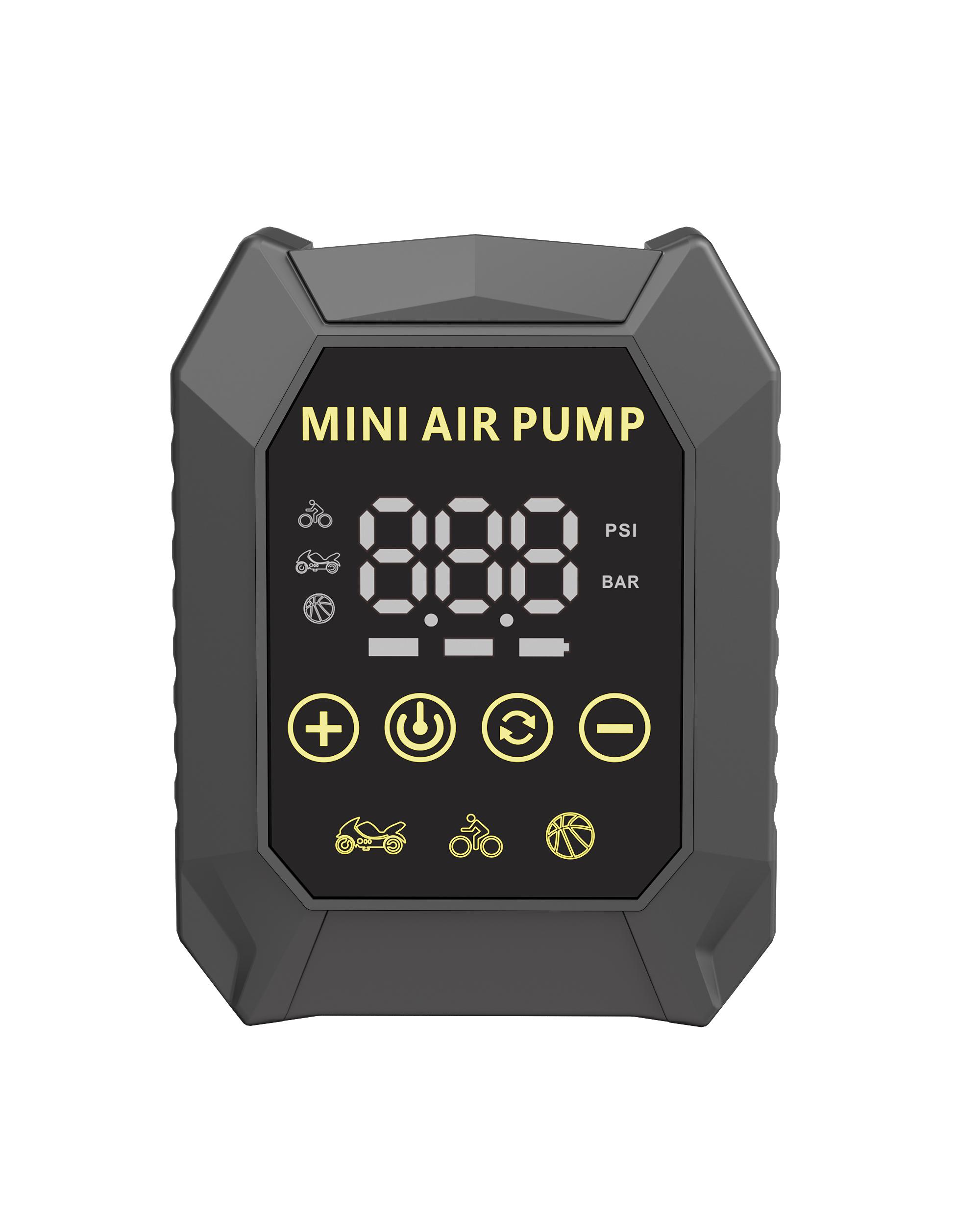 Tiny Pump Mini Bike Tire Pump Gauge 150PSI Portable Electric Bicycle Air Pump Auto Stop Nozzle Adapter Model B3 PC Bicycles mini pump