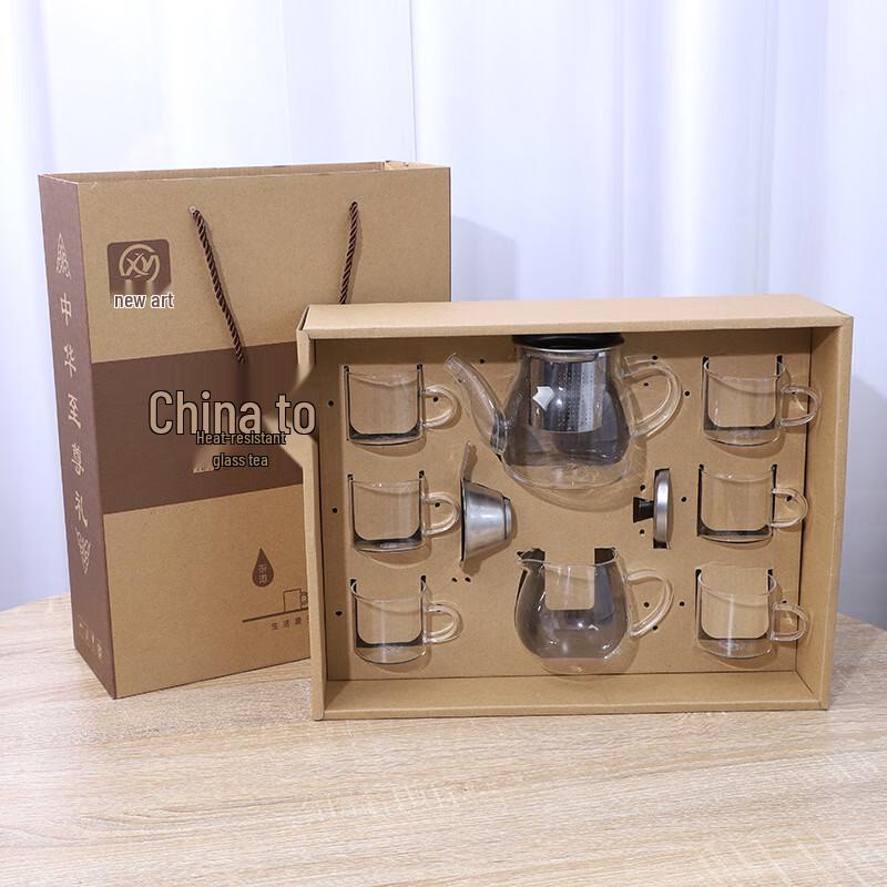 High Borosilicate Glass Tea Set with Fairness Cup Tea Set with Fairness Cup