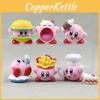 Delightful 6 Style Kirby Food Figurines Pvc Cute Anime Character Car Decor