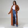 2024 Herbst/Winter Damenmode Cardigan - Langarm einfarbiger Pullover Mantel