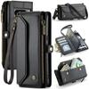 For Google Pixel 9 Pro XL 8Pro 7A Case with Pen Holder Slot, RFID Blocking Wallet Case with Card Holder Zipper Strap PU Leather
