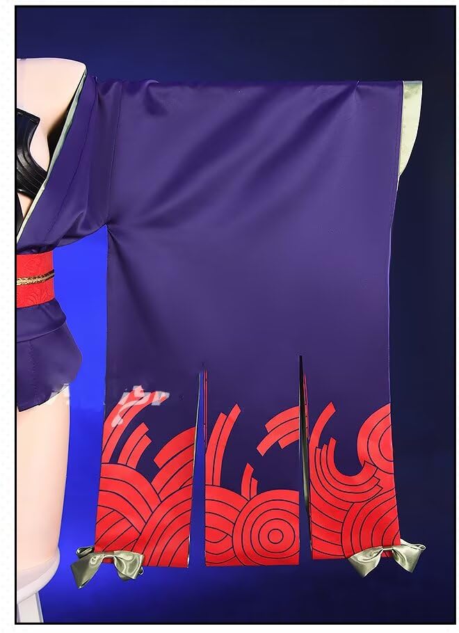 Pupubanbanya [Lavender] Shuten Doji Cosplay Costume, Christmas Halloween Costume, Kimono, L/LL, with Horns