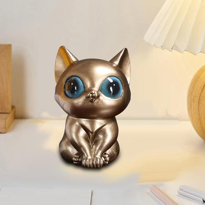 Statue Kätzchen Figur Harz Katze Skulptur Kinder für Heimdeko
