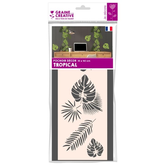Dekorationsschablon 15x40 cm Tropisk