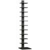 Estante Alta Moderna de 11 Prateleiras para Economizar Espaço em Estilo Industrial, 34,5x41,5x163,5 cm, Preta