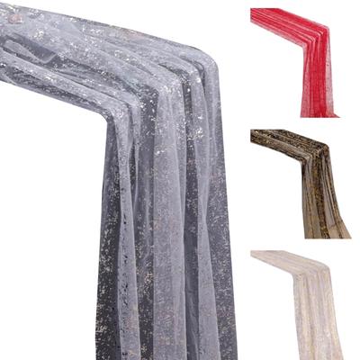 Tafelloper van mesh met gouden folie voor eetdecoratie Stevige polyester stof Gemakkelijke reiniging Huisaccent