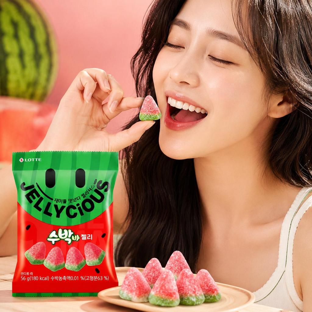 Lotte Vannmelon Smak Myke Godterier 56g