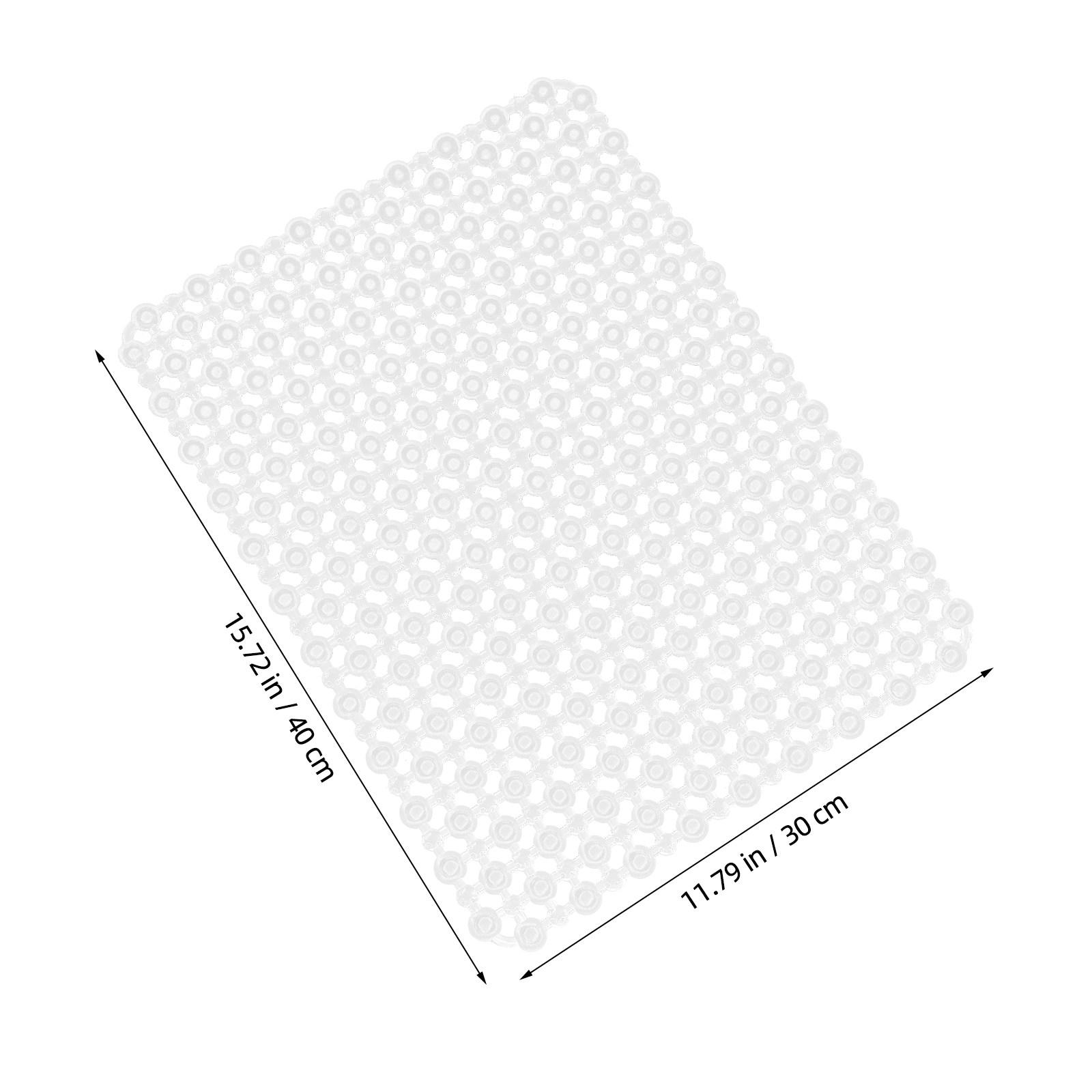 Kitchen Sink Dish Drying Mat PVC Drain Pad Non-Slip Rectangular 15.75x11.81 Inch Kitchen Countertop Drying Mat for Plates Cups (Transparent,40X30X0.4CM) прозрачный