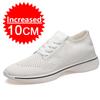 Height Increasing Shoes for Men 8cm Invisible Elevator Sneakers Man Breathable Mesh White Casual Shoes Men Sneakers 10cm Insole