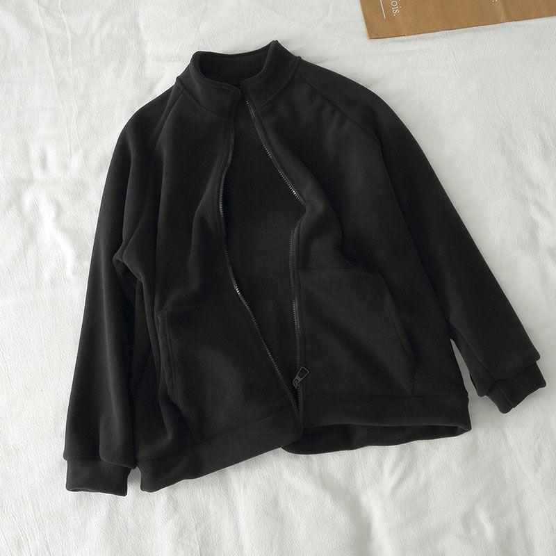 Coat for Women Cotton Plush Autumn Winter Thickened Fleece Sweatshirt Oversize Casual Zipper Coat jacket