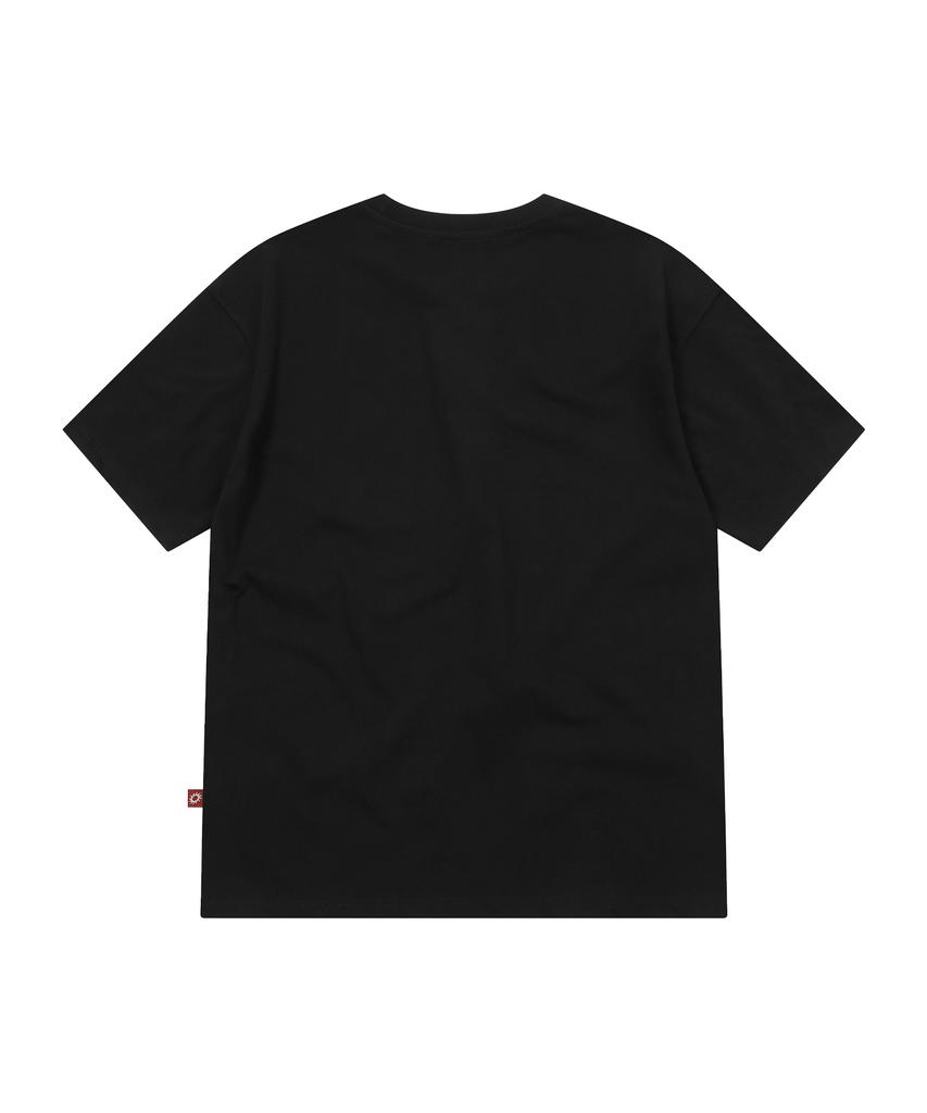 S'EST Star Orbit Applique T-Shirts Black