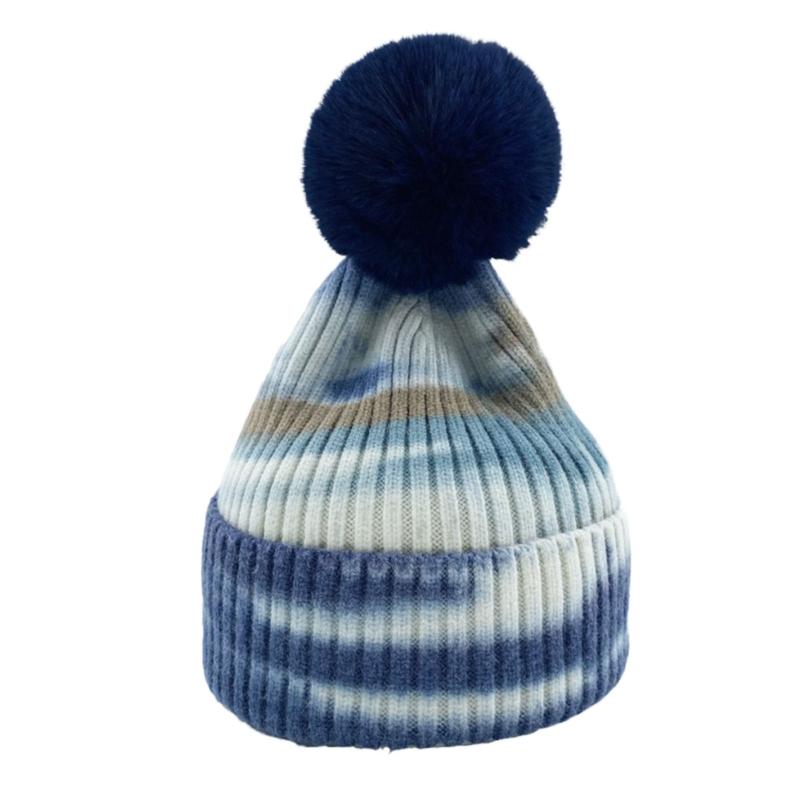 Unisex Winter Ribbed Knit Beanie Hat 