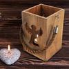 Wooden angel candle lantern MANGO 20.5 cm