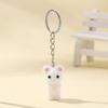 Fashion Plush Resin Mouse Keychain Creative Backpack Pendant  Bag Accessories
