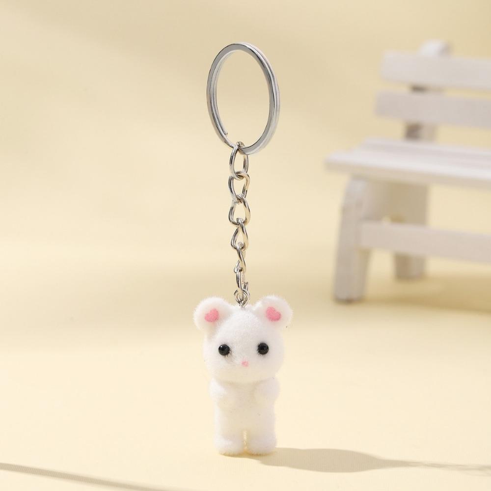 Fashion Plush Resin Mouse Keychain Creative Backpack Pendant Bag Accessories