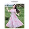 Girls Princess Thin Summer Dress Kids Casual A Line Children Beach Dress