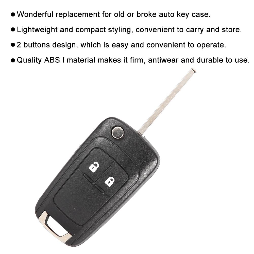2 Buttons Foldable Remote Key Fob Case Cover Replacement Fits for Opel Vauxhall Astra
