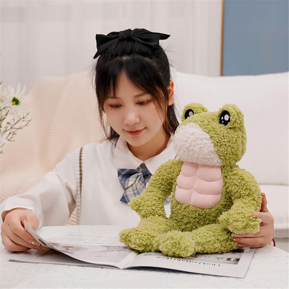Soft Toy Cartoon Accompany Toy Plush Toys Frog Stuffed Toy Muscle Frog Doll Frog Plush Doll