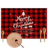 Christmas Table Mats Holiday Dining Placemats for Xmas Table Decor Snowflake Table Runner Waterproof Festive Accessories