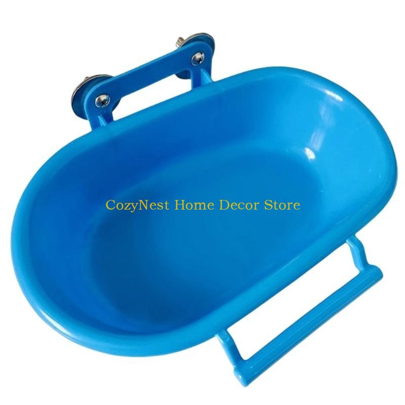 92MF Parrot Bathtub Birdcage Bathing Tub Budgies External Bathroom Cage Accessories Shower Tray Water Feeder
