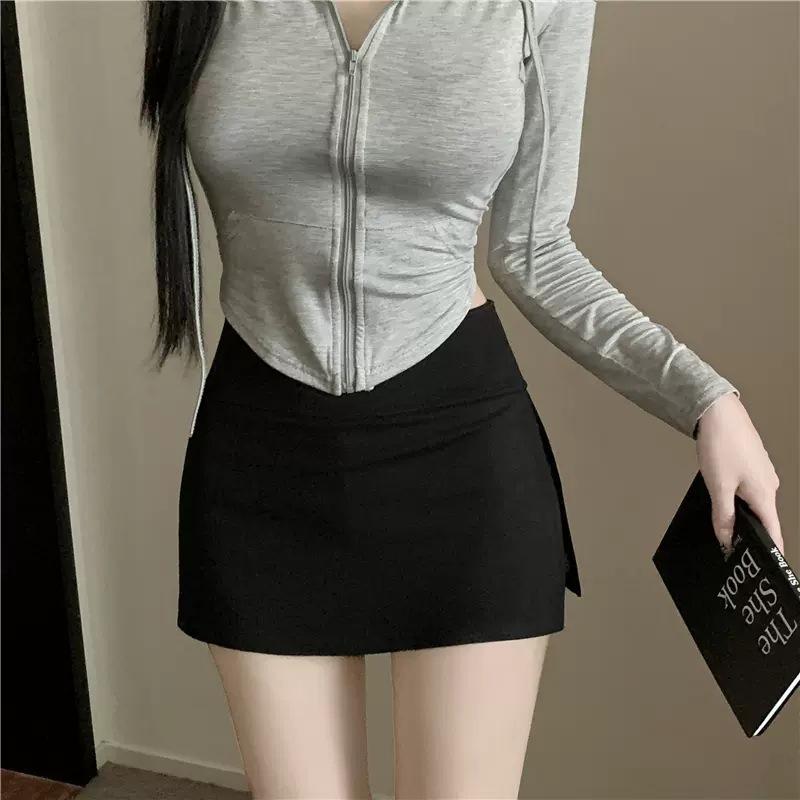 Women's High Waist Side Split Skirt Loose Fit Casual Summer A Line Mini Pencil Skirt