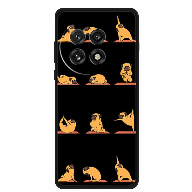 Black Silicone Case For OnePlus 13 5G Case Cartoon Cat Soft Back Cover For OnePlus Ace5 5G Ace 5 Pro 13R Phone Case Shell Coque