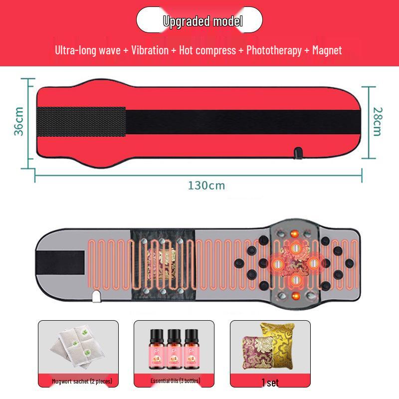Ultra-Long Wave Hot Compress Waist Belt: Abdominal Heating, Uterine Warming, Vibration & Fat Burning Slimming Device