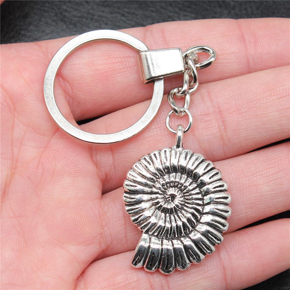 Marine Life Turtle Ocean Creature Pendant Antique Bronze Metal Keychain with 30mm Ring for Men Fashion Gift