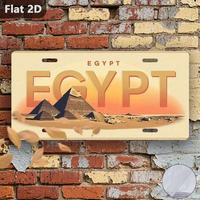 D Flat Pc Outdoor Signs  Wall Decor (xcm) Pyramids Giza Egypt Retro Metal Decor Only for DecorationResort City Sign