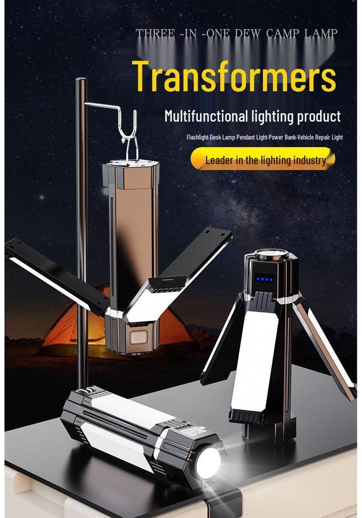 Multifunctional Rotatable LED Camping Lantern & Flashlight