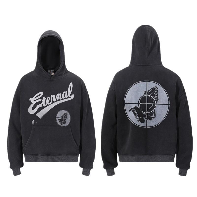 Unisex VTG High Street Saint Portrait Pattern Hoodie Sweatshirt