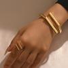 Women's Jewelry Niche Smooth Design Bracelet Light Luxury Ring Set Versatile High-End Feel Hand Accessories