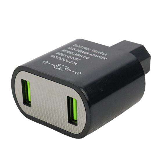 Electric Vehicle Digital Display Dual USB PC 12V-100V To 5V 3A Adapter Charger