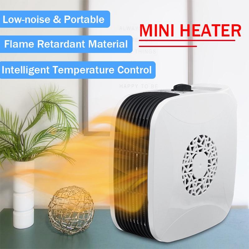700W Portable Heater Mini Personal Space Warmer Silent Home Office Indoor Heating Camping Any Place Adjustable Thermost