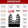 10-Piece Coarse Tooth and Extended Straight Saw Blade Set - Universal Oscillating Multi-purpose Tool Accessories