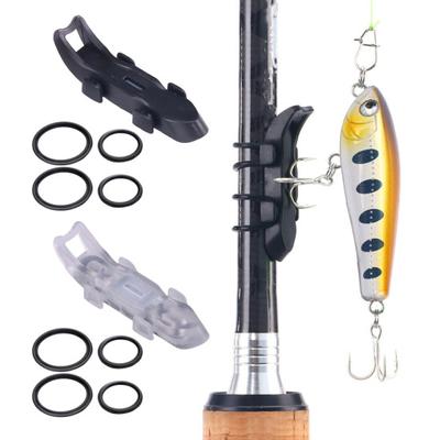 1/2/3Pcs Magnetische Angeln Köder Haken Halter mit Gummi Ringe Köder Haken ohne