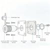 Waterproof Wall Socket Power Outlet Wiring Module Electrical Socket Suitable for Satellite Mini for RVs & Campers