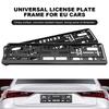 Black EU Standard License Plate Holder Bracket Frame Easy tall Anti-corrosion Waterproof Durable Car Auto Accessor Mount