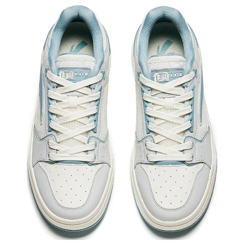 Anta Street Play LITE Abrasion Resistant Breathable Low top Skateboard Shoes Men's Blue White Sneakers 112438052-4