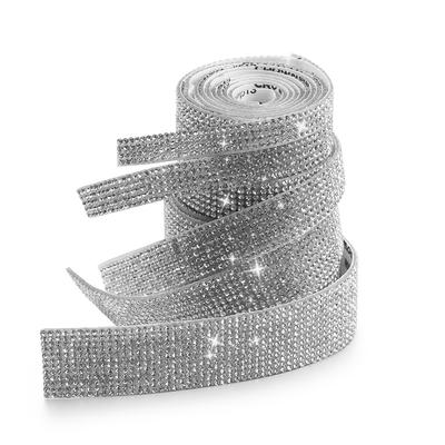 1 Yard DIY Phone Decoration Sewing Accessories Self-Adhesive Rhinestone Trim Tape Crystal Sticker Diamond Ribbon