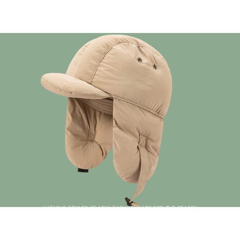 Korean Version of Down Clamp Cotton Lei Feng Hat for Women In Winter Fashion Light Warm Versatile Outdoor Ear Protection Hat for Men