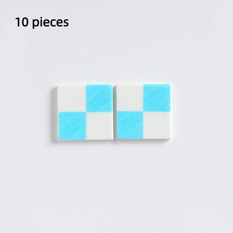 10Pcs 1:12 Dollhouse Furniture Simulation Square Floor Decoration Splicing Wooden Floor Diy Educational Pretend Play Toy