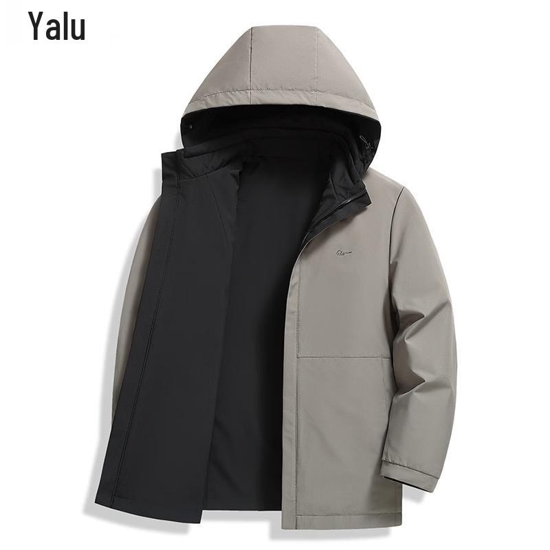 YaLu Men s Reversible Business Casual Jacket with Detachable Hood 185