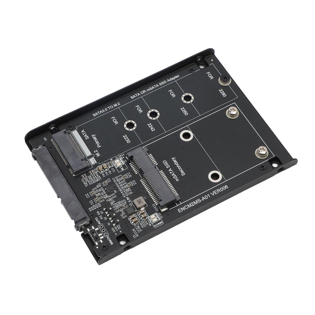 M.2 NGFF MSATA SSD Enclosure 6Gbps M.2 NGFF KEY B MSATA SSD Hard Drive to Serial ATA3.0 Converter Adapter for Win 7 8