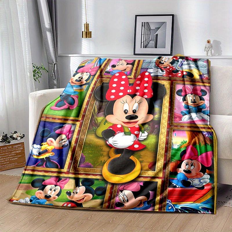 1pc. Cartoon Minnie Mouse Blanket, Home Decor Gift for All Seasons,Soft Flannel Throw Blanket, Versatile & Cozy for Bedroom, Living Room, Tr